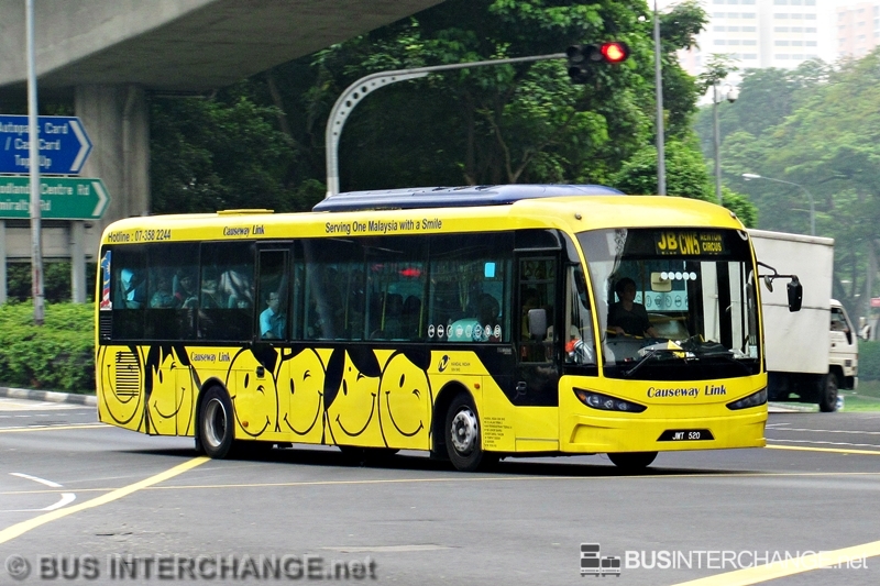 A Sksbus SA12-300 (JMT 520) operating on Causeway Link bus service CW5