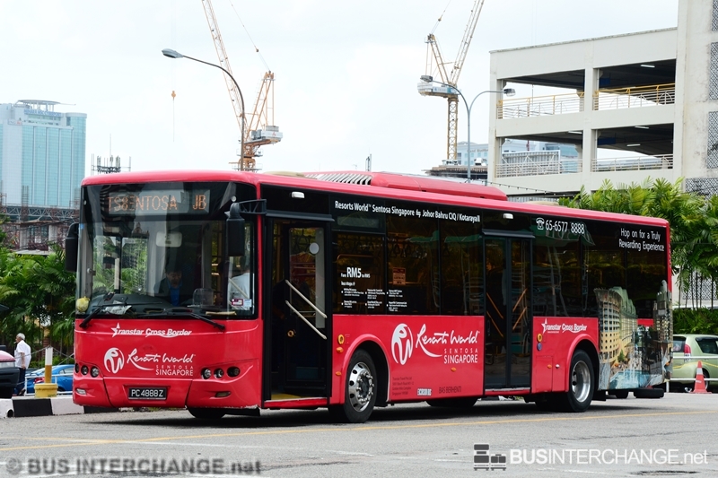 A King Long XMQ6121G (PC4888Z) operating on Transtar bus service TS8