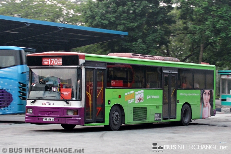 A Volvo B10M (Mark IV) (SBS2751D) operating on SBS Transit bus service 170