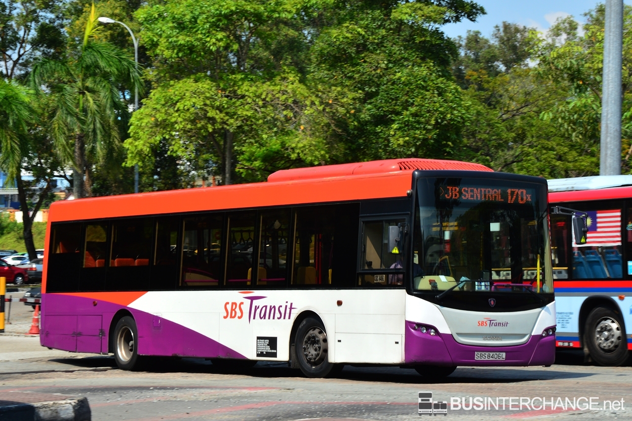 A Scania K230UB (SBS8406L ) operating on SBS Transit bus service 170X