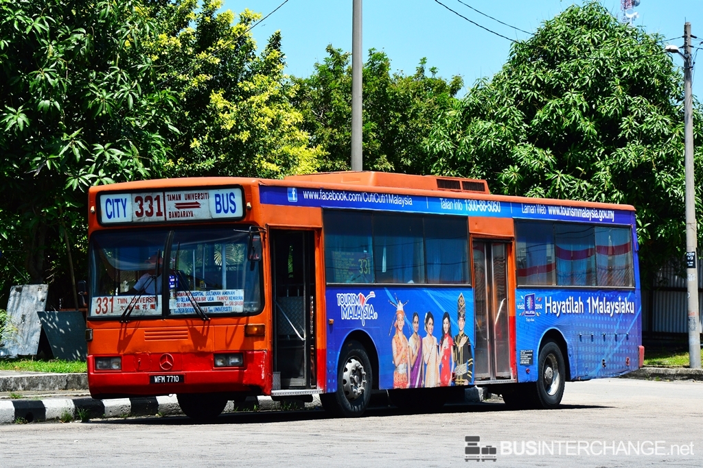 A Mercedes-Benz O405 (WFM7710) operating on City Bus bus service 331