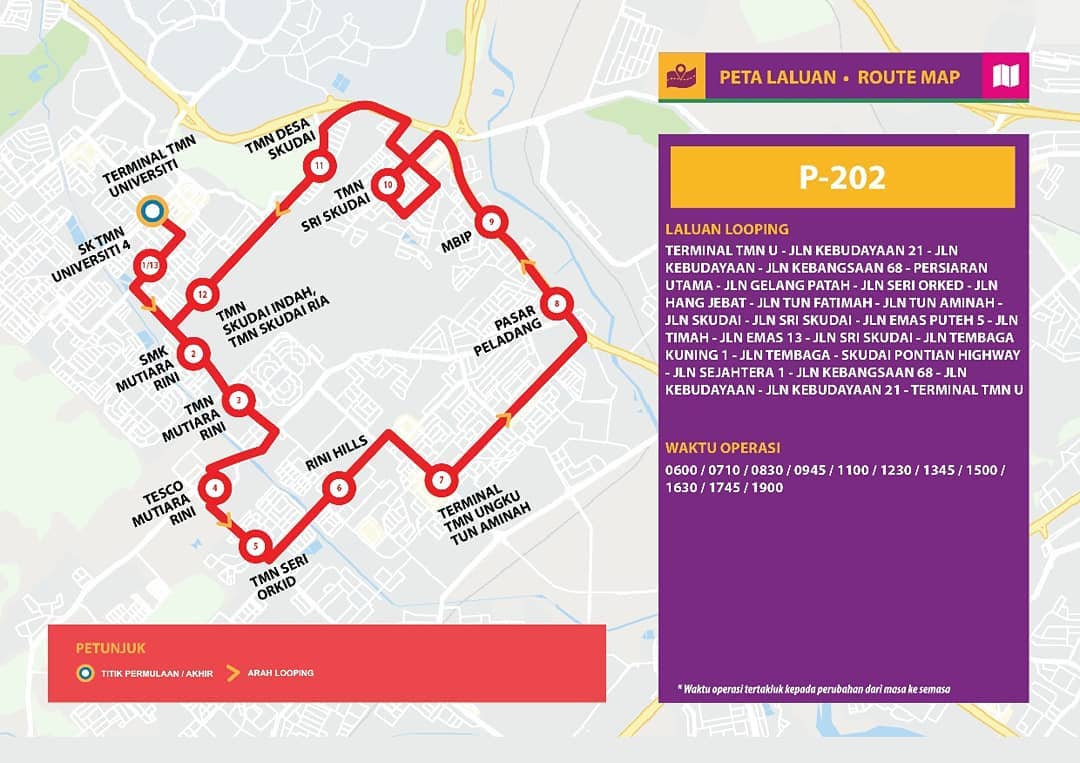 Bas Muafakat Johor P202 route map effective from 1 November 2018. Bas Muafakat Johor P202 route map effective from 1 November 2018.