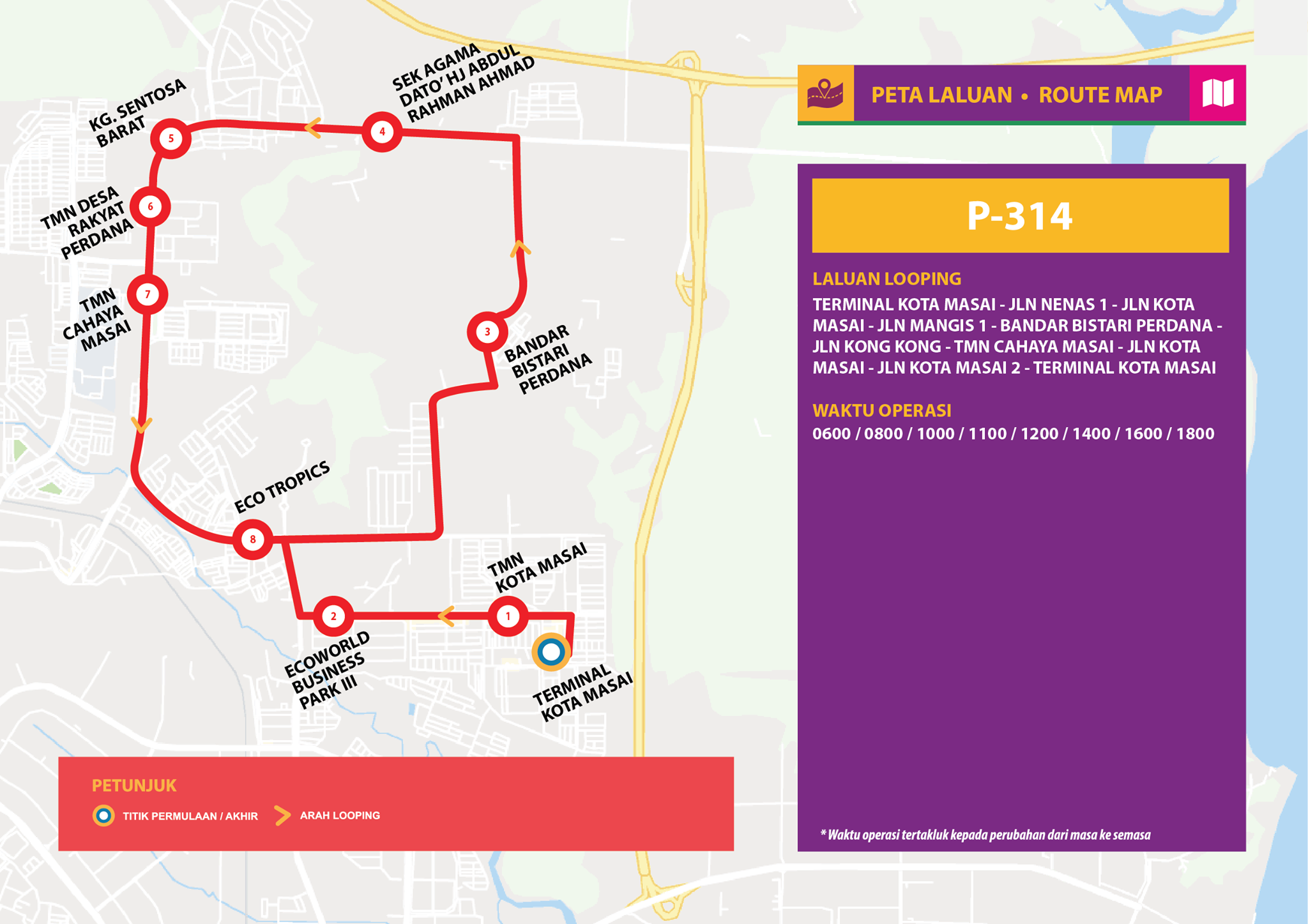 Official Bas Muafakat Johor P314 poster by PAJ.