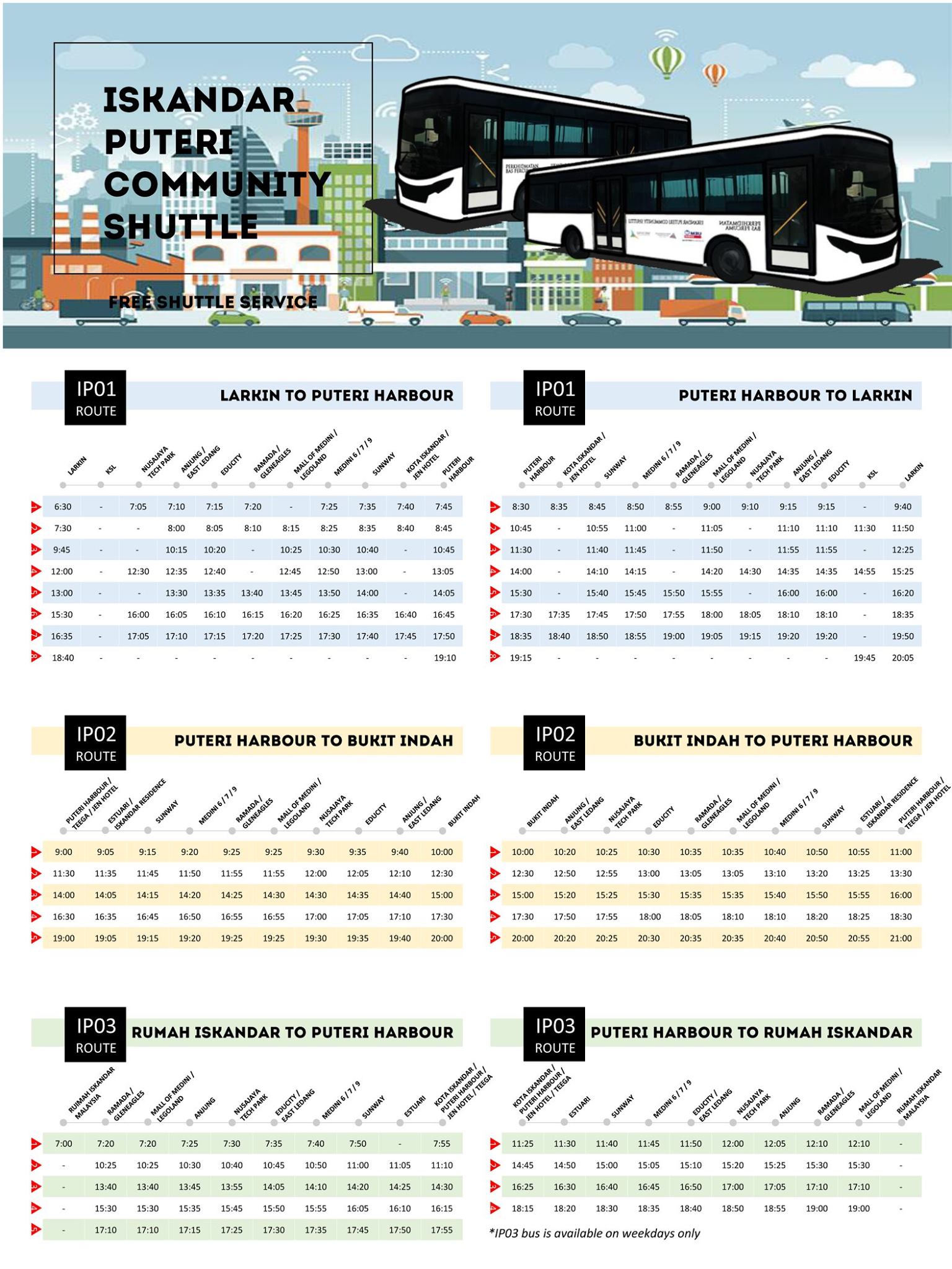 Official Poster for Iskandar Puteri Community Shuttle