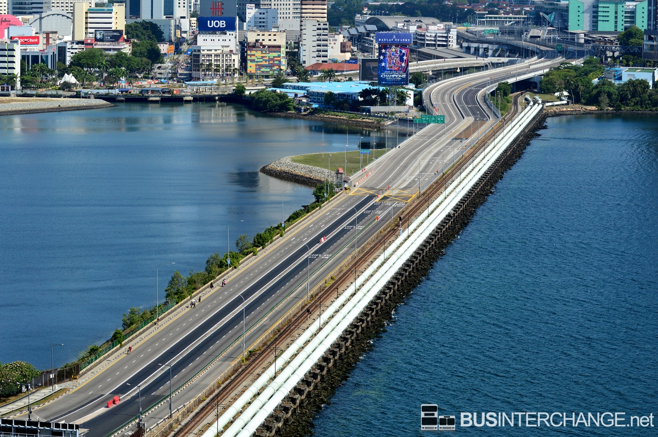 Empty Causeway on 18 March 2020 morning at the Singapore-Malaysia border following the implementation of Malaysia Movement Control Order.
