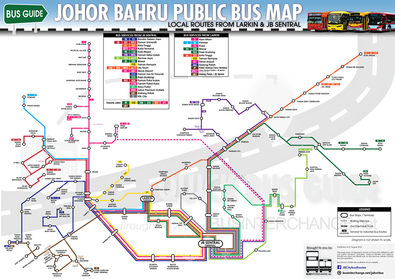 JB Quick Bus Guide From JB Sentral & Larkin
